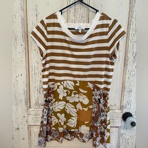 OSO Casual Mixed Print Top